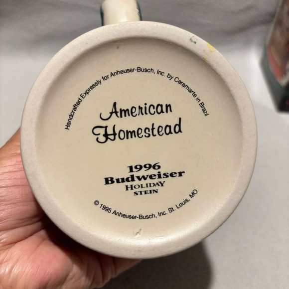 Vintage 1996 Budweiser Holiday Stein American Homestead in box - Picture 5 of 8